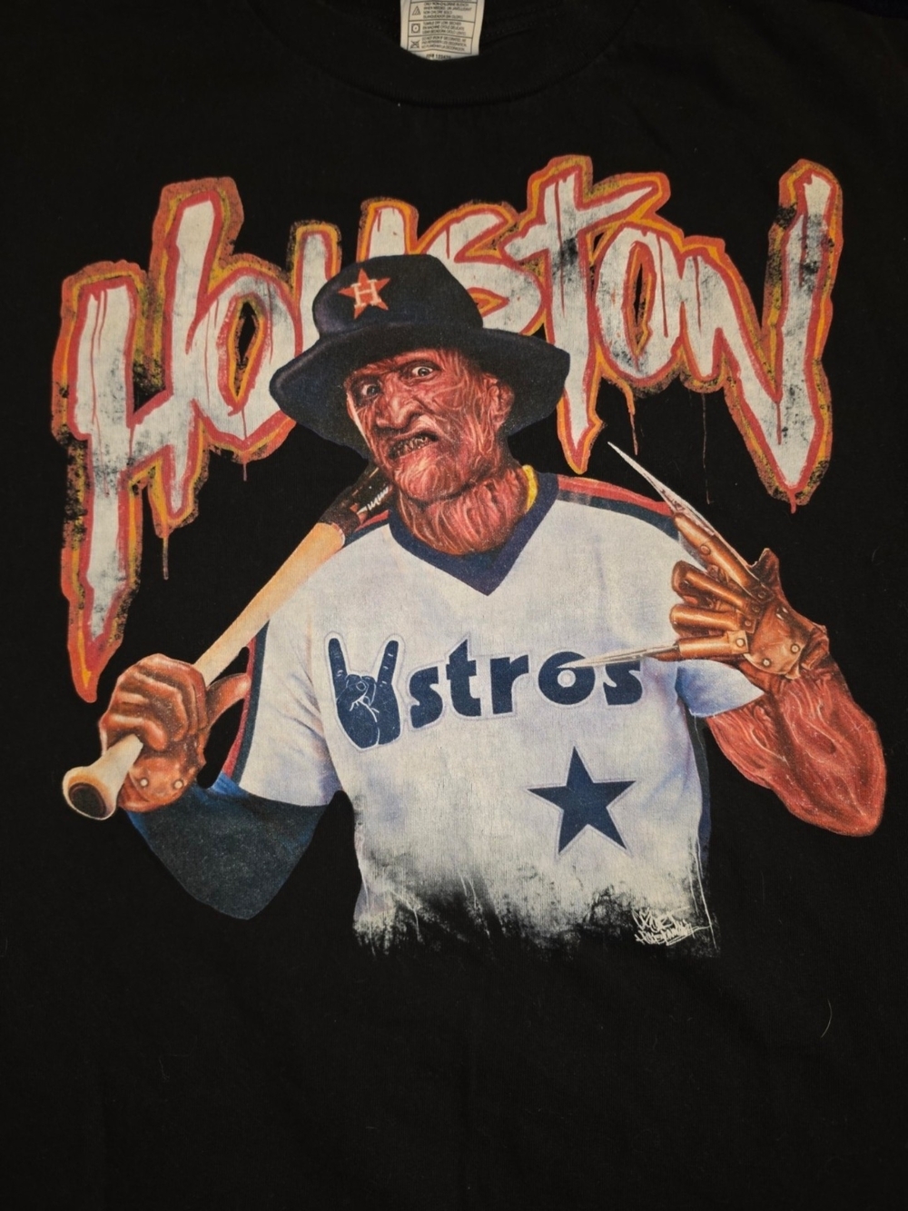 Houston Astros Black Graphic Short Sleeve Tee - Picture 3 of 4
